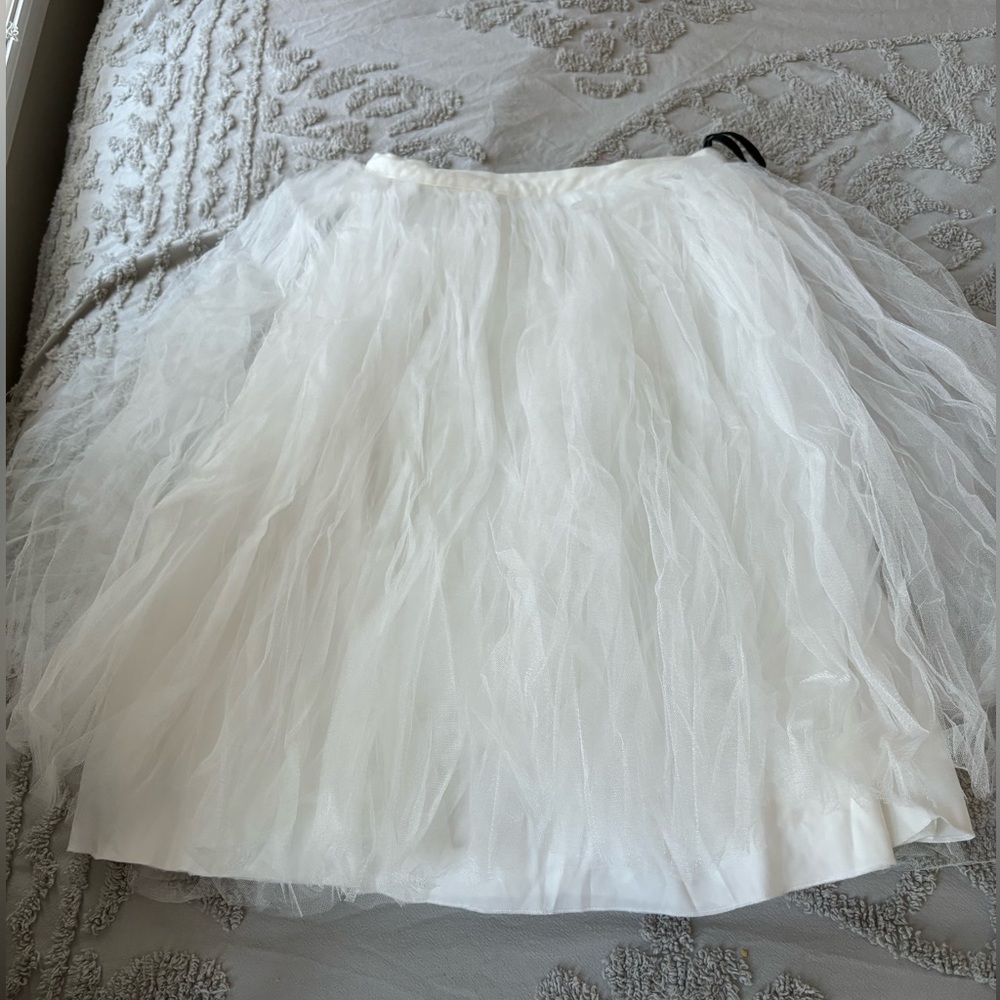 Little Mistress white tulle midi tutu skirt